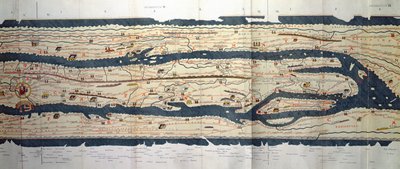 Detail van Italië van de Peutinger kaart kopie door Unbekannt Unbekannt