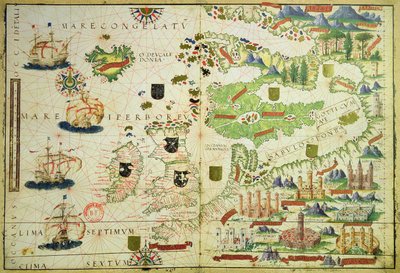 Kaart van Europa, uit een facsimile van de 