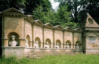 Stowe, William Kent, Tempel van Britse Waardigen, ca. 1735, Buckinghamshire, VK door Unbekannt Unbekannt
