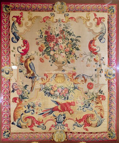 Tapijt in vroege Rococo stijl met bandwerk en acanthusbladeren door Joshua Morris, 1720s door Unbekannt Unbekannt