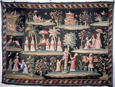 Wandtapijt in de Chinoiserie-stijl van John van der Bank, Soho Tapestry Works, begin 18e eeuw door Unbekannt Unbekannt