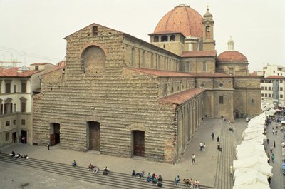 De kerk en basiliek van San Lorenzo, Florence door Unbekannt Unbekannt