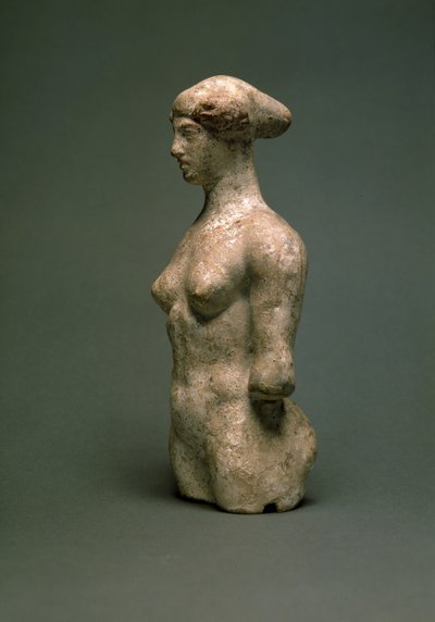 Een Naakte Pop, Grieks, Attisch, ca. 5e eeuw v.Chr. (terracotta) door Unbekannt
