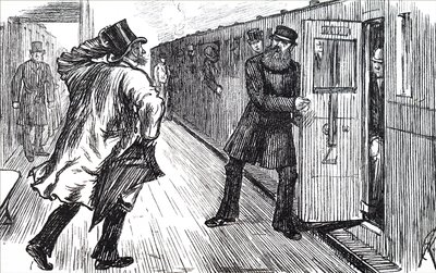 Een treinwachter door Unbekannt