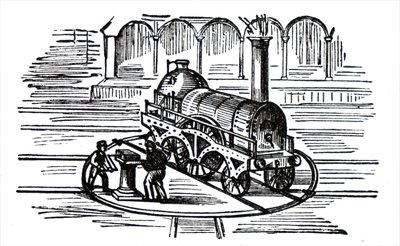 Een draaischijf voor locomotieven door Unbekannt