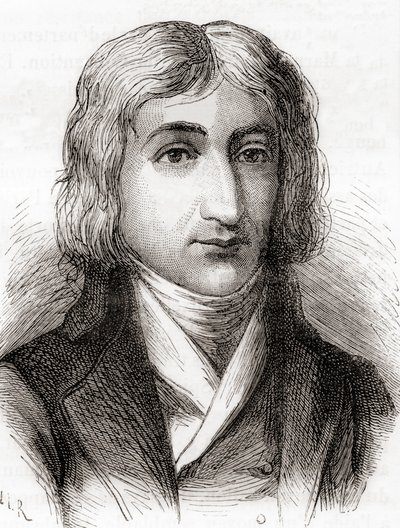 André-Jacques Garnerin, ballonvaarder en uitvinder van de frameloze parachute, uit 