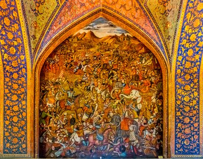 Slag bij Chaldiran tegen de Ottomaanse Selim I 1514, fresco