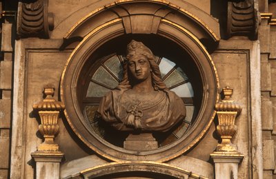 België, Brussel, Grote Markt, decoratief detail door William Jennys
