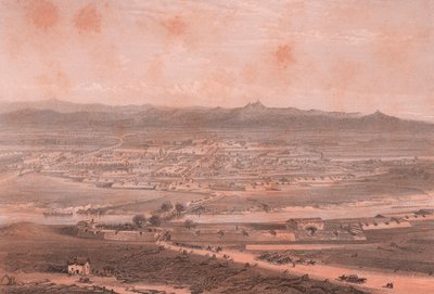 Vogelvlucht van Alessandria, Piëmont door William M. Timlin