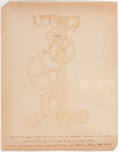 KLOKKEN, ALGEMEEN Tekening van Galileo
