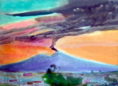 Wolken van stof en as door Unbekannter Künstler