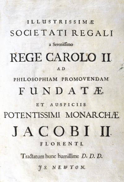 Opdrachtpagina van Newton
