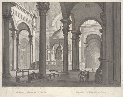 Florence: Kerk van de Heilige Geest (Firenze. Chiesa di S. Spirito) door Unbekannter Künstler
