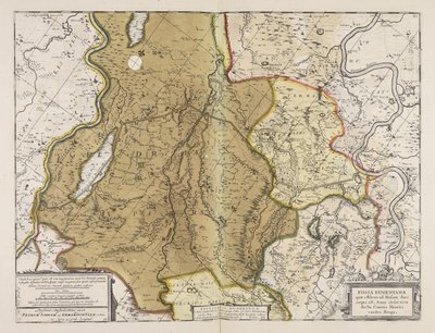 Fossa Eugeniana quae a Rheno ad Mosam duci coepta est anno MDCXXVII ductu comitis Henrici vanden Berge door Unbekannter Künstler