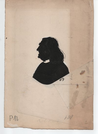 Franz Liszt (1811-1886) (ca. 1850, silhouet) door Unbekannter Künstler