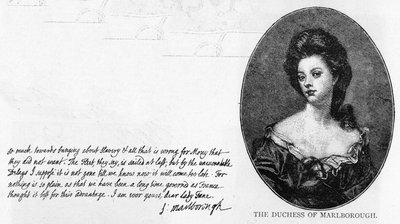 Handschrift en handtekening van Sarah, Hertogin van Marlborough door Unbekannt