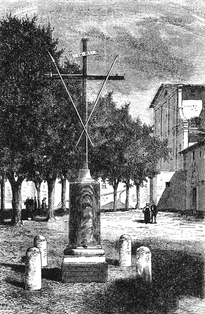 Geschiedenis van het oude Rome. Orde van de Minderbroeders Kapucijnen over het Barberini-plein in Rome het kruis van Christus door Unbekannt
