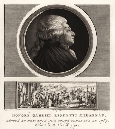 Honore Gabriel Riquetti, graaf van Mirabeau door Unbekannt