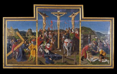 Indre & Loire N* 173 - Kasteel van Loches - Het altaarstuk van de kruisiging - School van Jean Fouquet - 1485 door Unbekannt