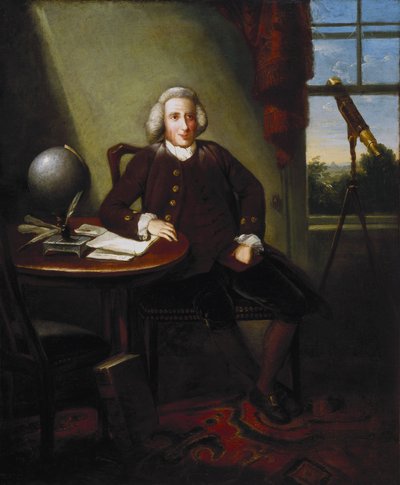 James Ferguson (1710-1776), Britse astronoom en kunstenaar, in zijn studeerkamer door Unbekannter Künstler