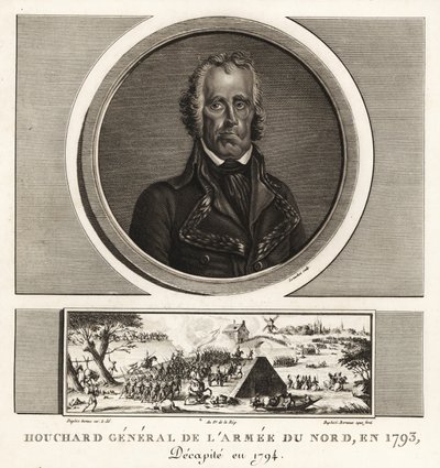 Jean Nicolas Houchard, Franse revolutionaire generaal van het Noordelijke Leger, geëxecuteerd voor lafheid in 1793 door Unbekannt