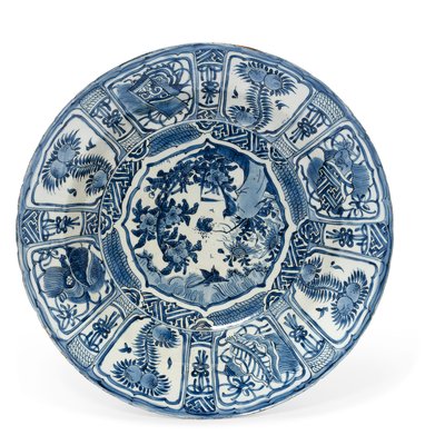 Grote "kraak porselein" schaal, Wanli periode, 1573-1619 door Unbekannt