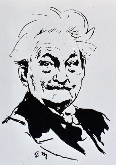 Leoš Janáček (inkt op papier) door Unbekannt