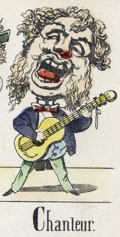 Letter C: zanger. Alfabet van het Oosterse Verhaal. Imaging van Epinal, circa 1890. Populaire serie. door Unbekannt