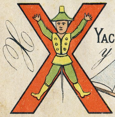 Letter X. Gravure in "ABC Toys". Epinal imaging in chromolithografie, circa 1890. door Unbekannt