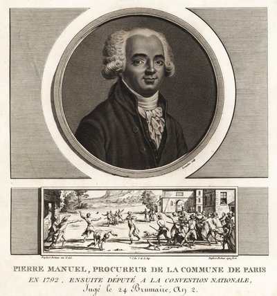 Louis Pierre Manuel, schrijver, procureur van de Commune van Parijs, onthoofd in 1793 door Unbekannt