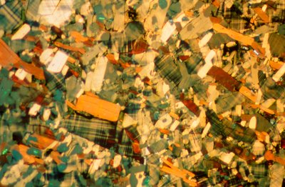 Micrografieën (Licht) Yttrium barium koperoxide, licht micrografie door Unbekannter Künstler