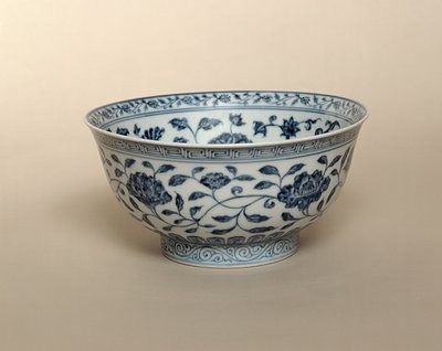 Ming blauw en witte kom, Hsuan-te mark door Unbekannt