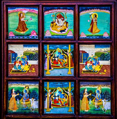 Miniatuurschildering, kunst en ambachten in Rajasthan, Rajasthan, India, Azië door Unbekannter Künstler