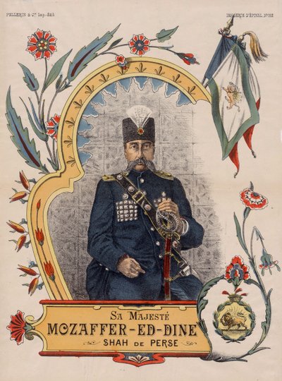 Mozaffar ad-Din Shah Qajar door Unbekannt