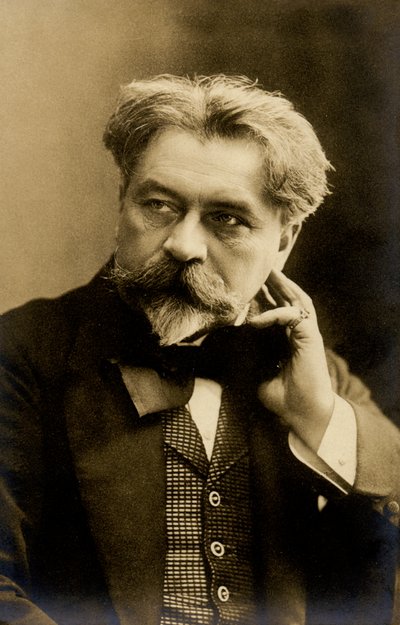 Muziek. De Hongaarse dirigent Arthur Nikisch. Foto, Duitsland, ca. 1900 (ansichtkaart) door Unbekannter Künstler