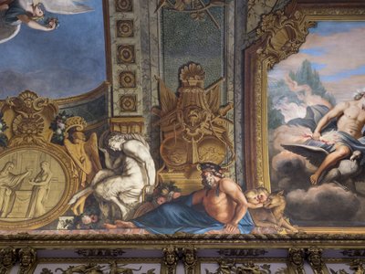 Mythologische figuren. Geschilderd decor door François Perrier (1594-1649) door Unbekannt