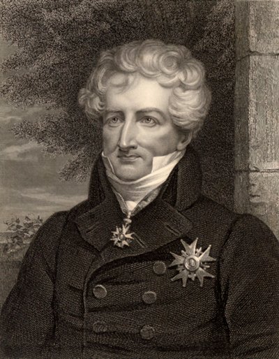 Natuuronderzoeker Georges Cuvier, Parijs, Frankrijk, ca. 1810 (zwart-wit foto) door Unbekannt