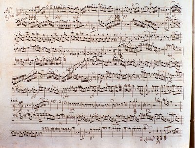 Pagina van een muziekpartituur van een Sinfonia concertante door Pleyel door Unbekannter Künstler