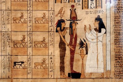 Papyrus uit een Dodenboek, Egyptisch Museum, Turijn door Unbekannt
