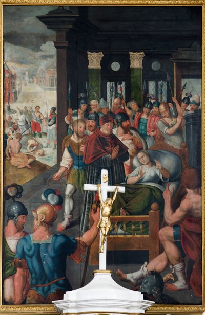 Parochiekerk Sint-Michiel, Cornelius en Ghislenus. Interieur. door Unbekannter Künstler