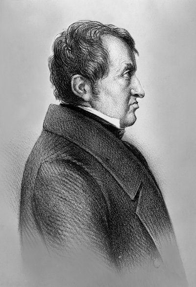 Portret van Andre-Marie Ampere (1775-1836), Franse natuurkundige, wiskundige en een van de grondleggers van de wetenschap van klassieke elektromagnetisme door William M. Timlin