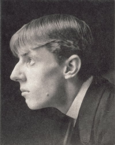 Portret van Aubrey Beardsley (1872-98) door Frederick Evans (1853-1943) (sepia foto) door Unbekannt