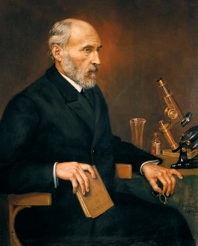 Portret van Santiago Ramon y Cajal (1852-1934), Spaanse arts vader van de neurowetenschap door Unbekannter Künstler