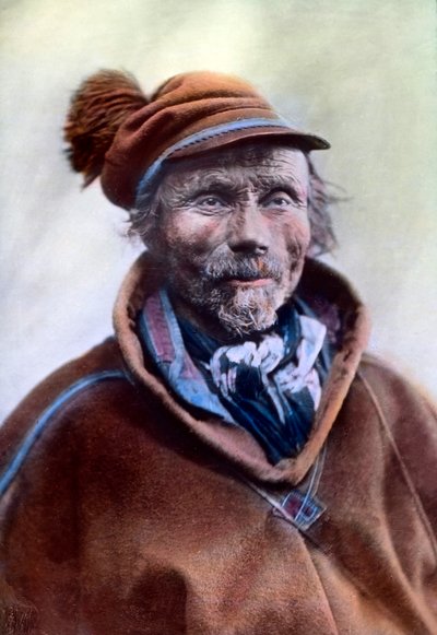 Portret van een oude man uit Finland door Unbekannter Künstler
