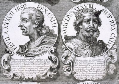 Portretten van Fruela I en Aurelius van Asturië door Unbekannt