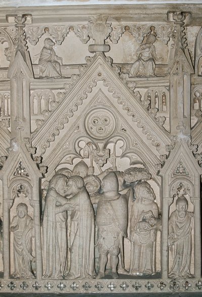 Detail van het graf van Ines de Castro door William Jennys