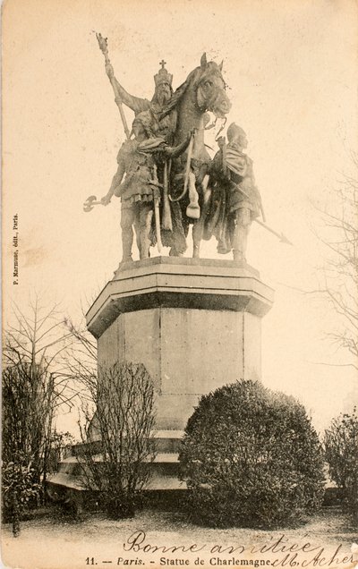 Standbeeld van Karel de Grote, Parijs, Seine, Île de France, Frankrijk door William M. Timlin