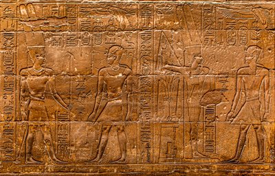 Reliëf, Luxortempel, Thebe, Egypte, Afrika door Unbekannter Künstler