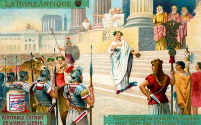 Romeinse triomf - burgerlijke ceremonie/religieuze rite door Unbekannter Künstler