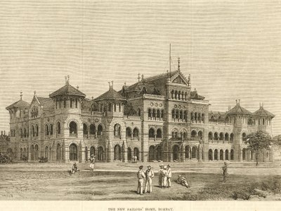 Royal Alfred Zeemanshuis, Bombay ca. 1900s (gravure) door Unbekannter Künstler